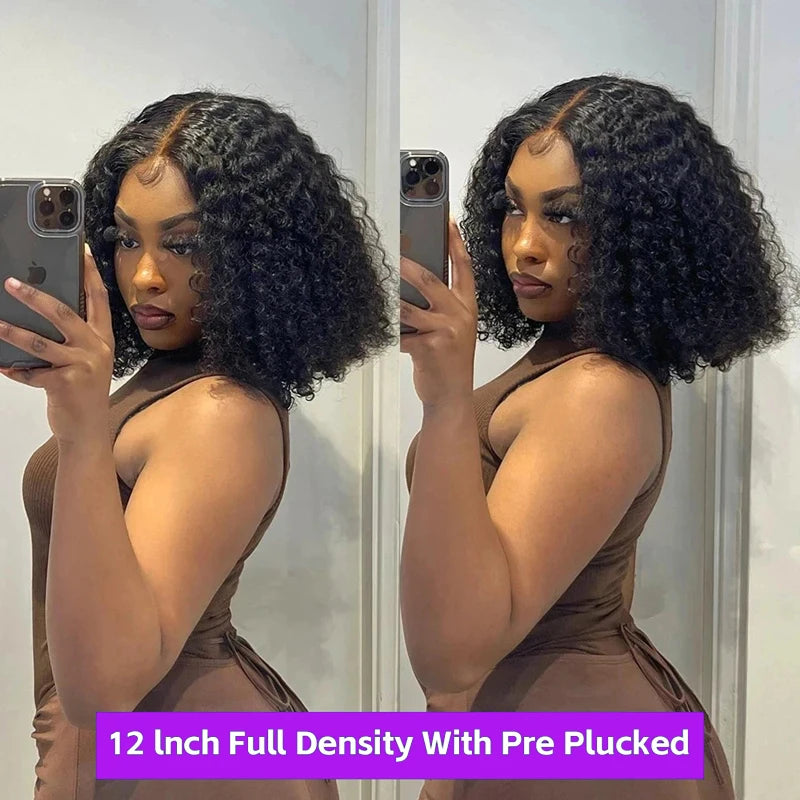 Jerry Curly Wigs 13x4 HD Lace Frontal Wig Glueless Remy Human Hair 4x4 Lace Closure Wig Human Hair Wigs Virgin Hair for Women Badiee Stylez