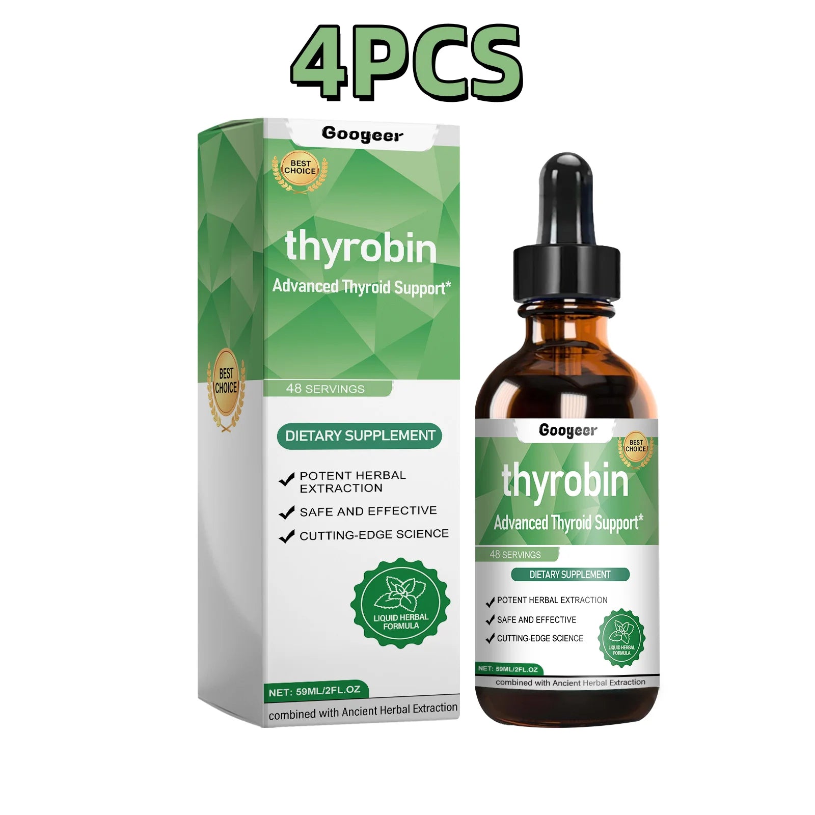 59ml Googeer Thyroid Energy Drops B Vitamins Boost Vitality Enhance Energy Conversion Activate Body Function Support Metabolism buy 3 free 1 United States