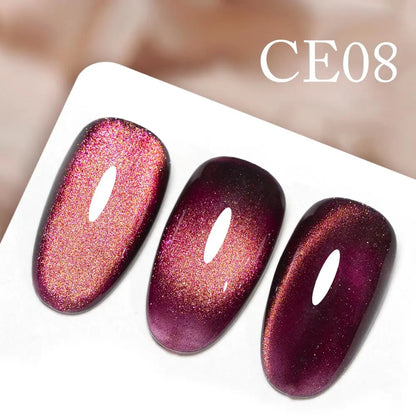 CANNI New 18ml Long Wear No-wipe Bright Topcoat Peeloff Base coat 5g Crystal Magnetic Cat Eye Gel Sparkling Glitter Varnishe CE08