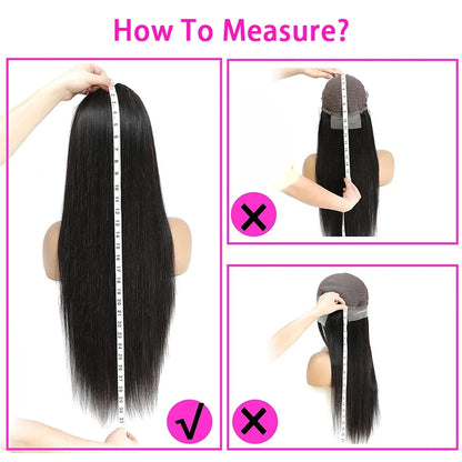 100% Malaysia Human Hair 13x6 Bone Straight Lace Front Human Hair Wigs 30 Inch 13x4 Lace Frontal Wig for Women Pre Plucked - Badiee Stylez