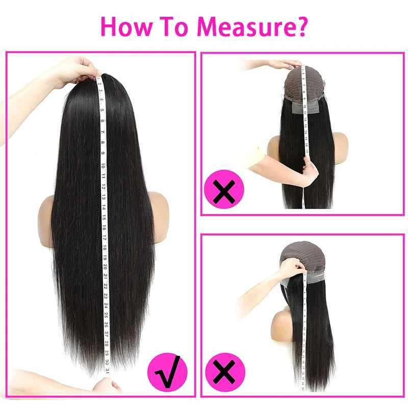 100% Malaysia Human Hair 13x6 Bone Straight Lace Front Human Hair Wigs 30 Inch 13x4 Lace Frontal Wig for Women Pre Plucked Badiee Stylez
