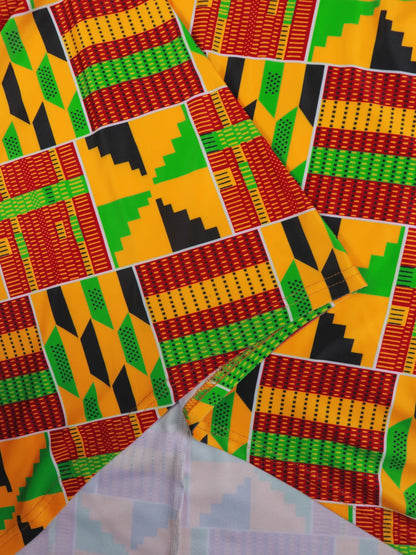 Plus Size European and American Multicolored Plaid Geometric Print Outfit, Fashionable Wide-Leg Pants Set, Comfortable to Wear,