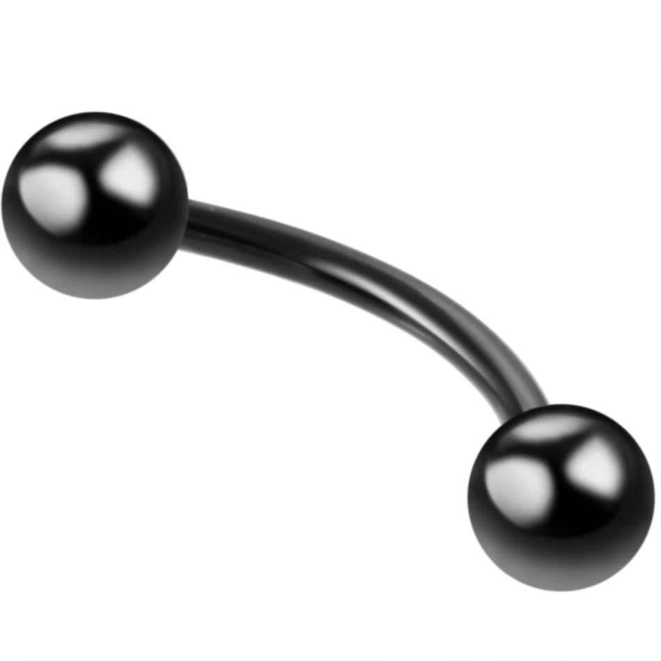 1PC 6/8/10mm Stainless Steel Banana Piercing Ring 3mm Ball Eyebrow Piercing Curved Barbell Ring Snug Daith Helix Rook Earring Badiee Stylez