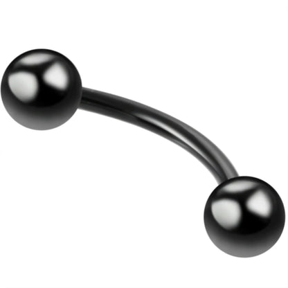 1PC 6/8/10mm Stainless Steel Banana Piercing Ring 3mm Ball Eyebrow Piercing Curved Barbell Ring Snug Daith Helix Rook Earring Badiee Stylez