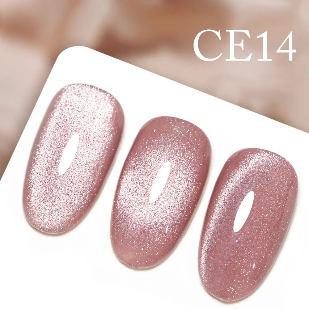CANNI New 18ml Long Wear No-wipe Bright Topcoat Peeloff Base coat 5g Crystal Magnetic Cat Eye Gel Sparkling Glitter Varnishe CE14