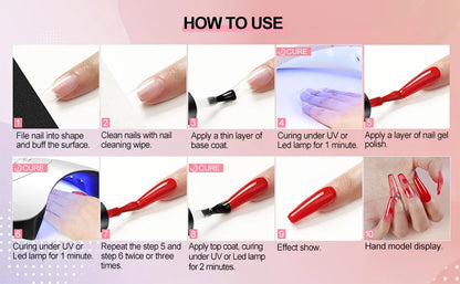 15ml 198 Colors Nail Gel Polish UV LED Nail Art Gel Semi Permanent Varnish Spring Summer Nude Opie Popular Colors Soak Off UVGel