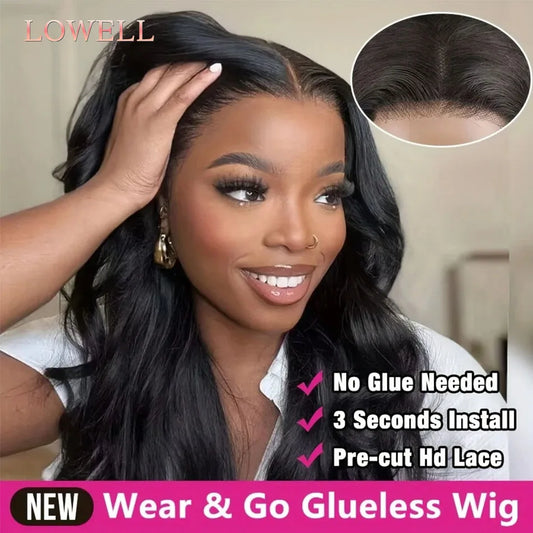 Glueless Wig Human Hair Ready To wear Pre Cut Pre Plucked 4x4 5x5 Hd Transparent Body Wave Lace Closure Wig Brazilian Wigs 4x4 LACE WIG 210%