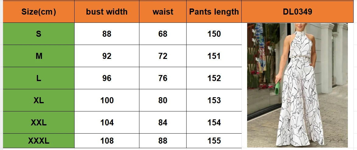 Summer women's geometric printed sleeveless pants with elegant temperament cinched waist tie up hanging neck style jumpsuit Badiee Stylez