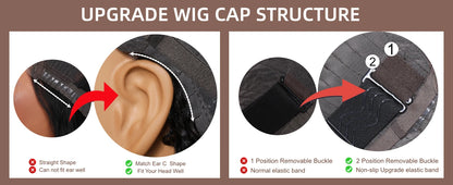 UNICE Hair Kinky Curly Wig Human Hair Pre Cut 7x5 Lace Wig Pre Bleached Pre Plucked Gluless Wig Human Hair Ready To Wear