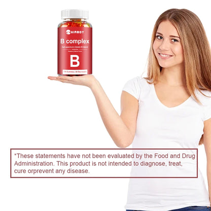 Vitamin B Complex Gummies - Relieve Fatigue, Improve Digestion, Reduce Stress, and Enhance Immunity - 100 Gummies