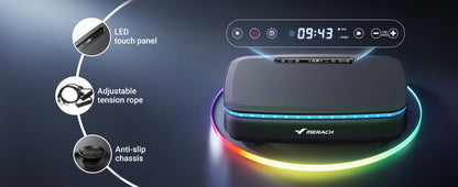 MERACH Vibration Plate Exercise Machine with Light Whole Body Workout Power Vibrate Platform Vibration Plate Lymphatic Drainage