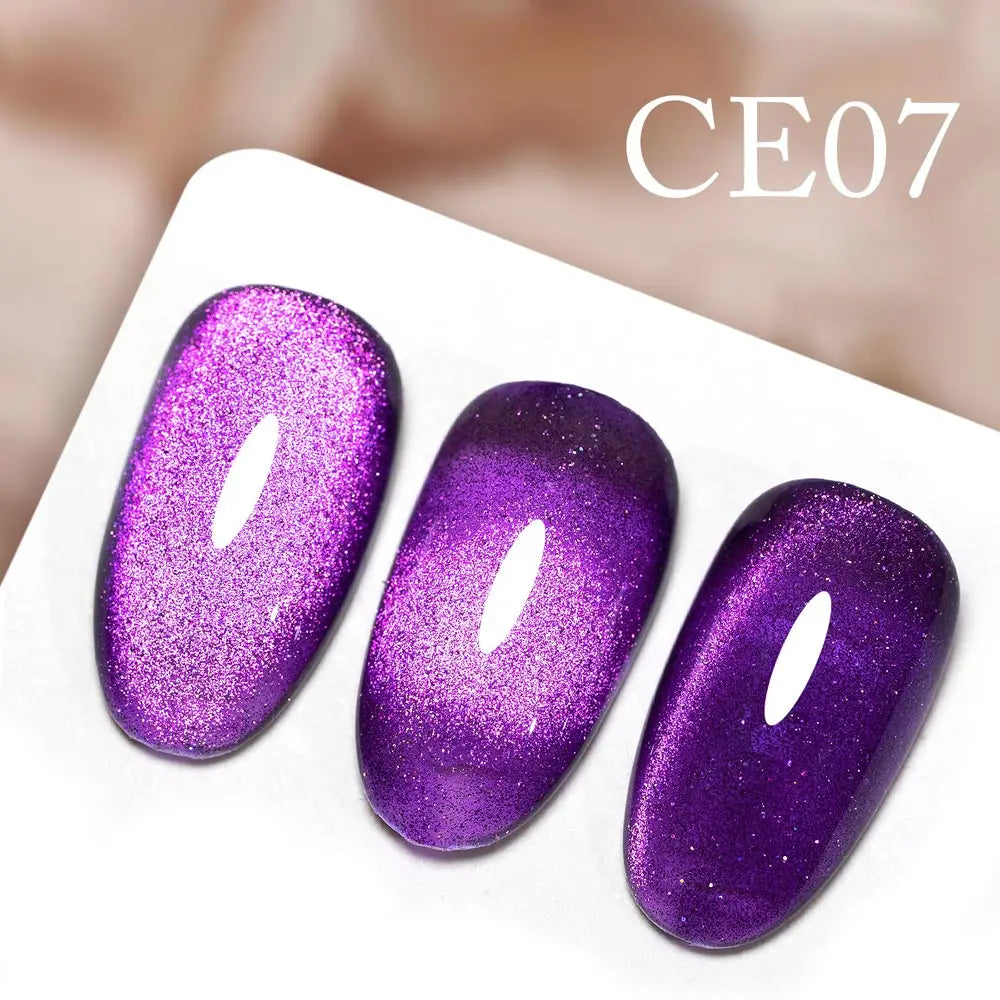 CANNI New 18ml Long Wear No-wipe Bright Topcoat Peeloff Base coat 5g Crystal Magnetic Cat Eye Gel Sparkling Glitter Varnishe CE07