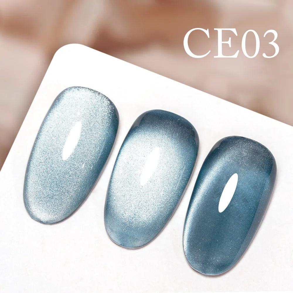 CANNI New 18ml Long Wear No-wipe Bright Topcoat Peeloff Base coat 5g Crystal Magnetic Cat Eye Gel Sparkling Glitter Varnishe CE03