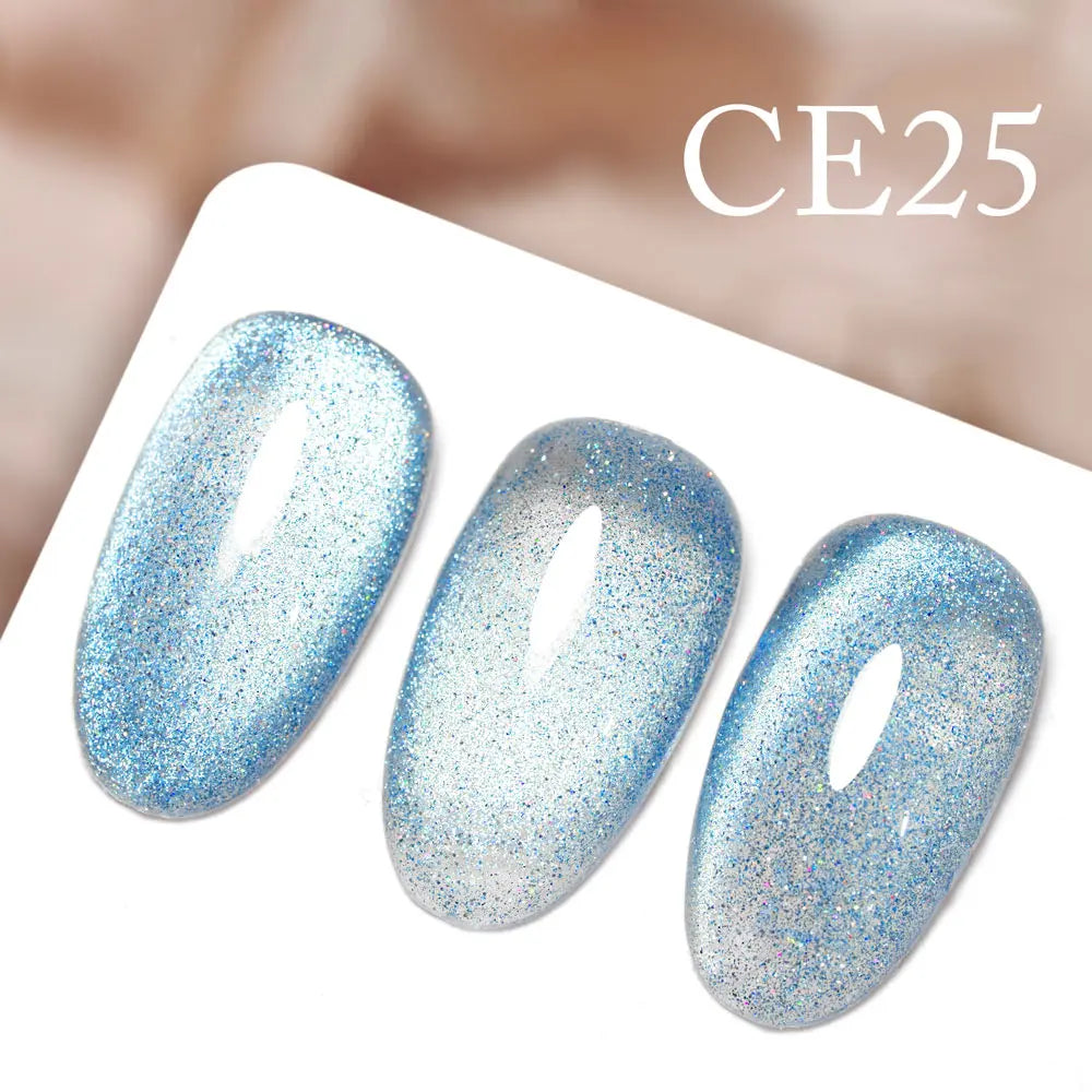 CANNI New 18ml Long Wear No-wipe Bright Topcoat Peeloff Base coat 5g Crystal Magnetic Cat Eye Gel Sparkling Glitter Varnishe CE25