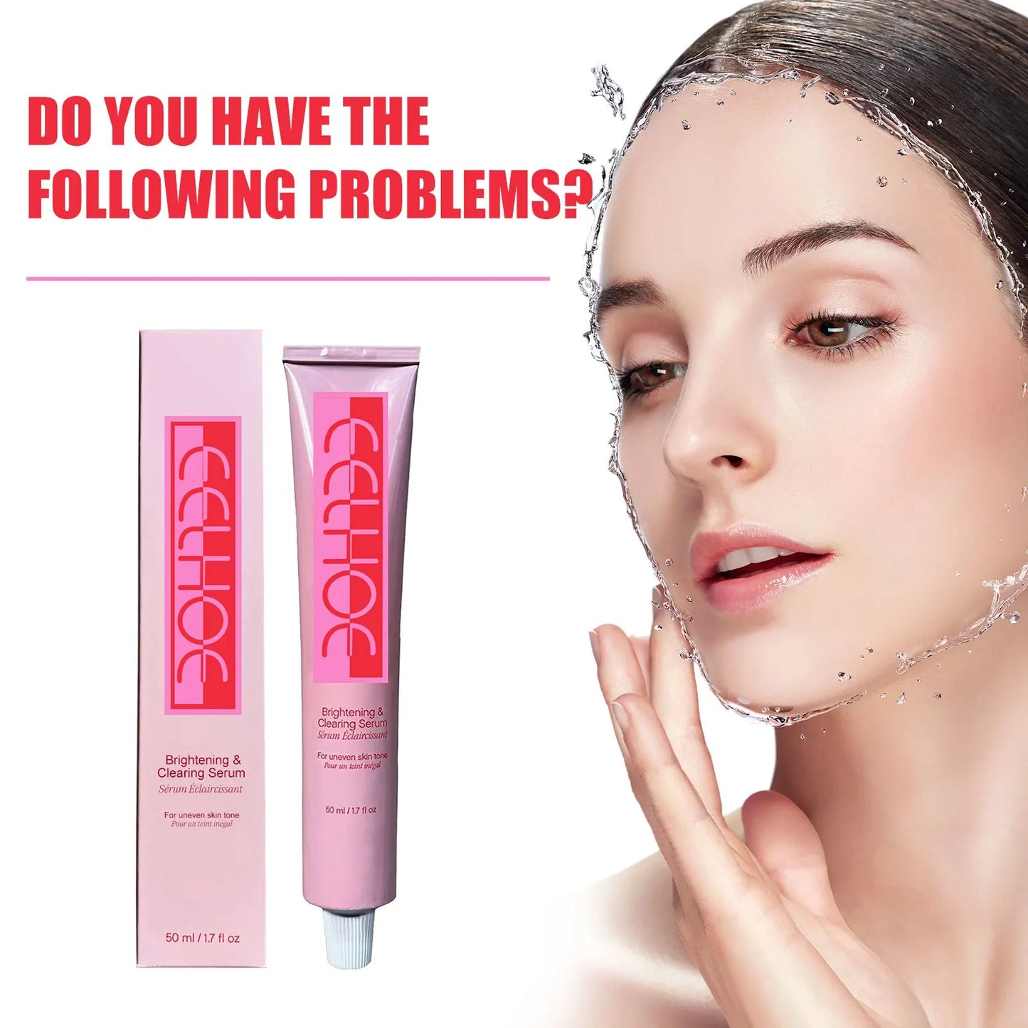 EELHOE Brighten Face Serum Smooth Face Nourishment Improve Skin Regeneration Fade Fines Line Anti-Anging Repair Face Serum 50ml