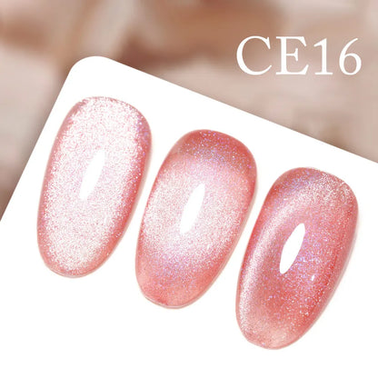 CANNI New 18ml Long Wear No-wipe Bright Topcoat Peeloff Base coat 5g Crystal Magnetic Cat Eye Gel Sparkling Glitter Varnishe CE16
