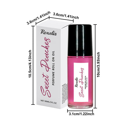 Roxelis 30ml Pheromone Perfume Roller Ball Long Lasting Peach Fragrance Oil Armpit Odor Remover Dating Scent Charming Perfume Badiee Stylez