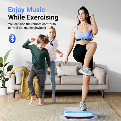 MERACH Vibration Plate Exercise Machine with Light Whole Body Workout Power Vibrate Platform Vibration Plate Lymphatic Drainage