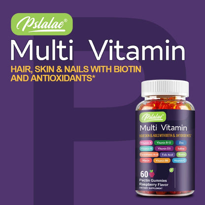 Multivitamin Gummies - with Vitamins and Minerals - Enhances Energy Levels, Immune Support, Antioxidant - 60 Gummies