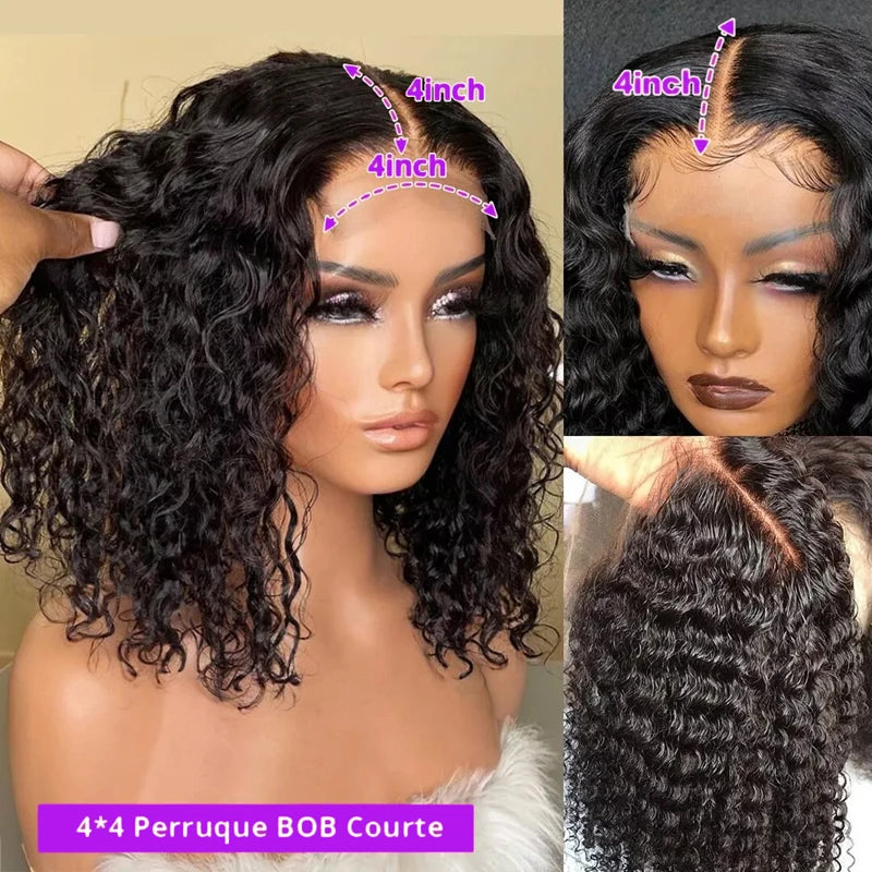 Jerry Curly Wigs 13x4 HD Lace Frontal Wig Glueless Remy Human Hair 4x4 Lace Closure Wig Human Hair Wigs Virgin Hair for Women Badiee Stylez