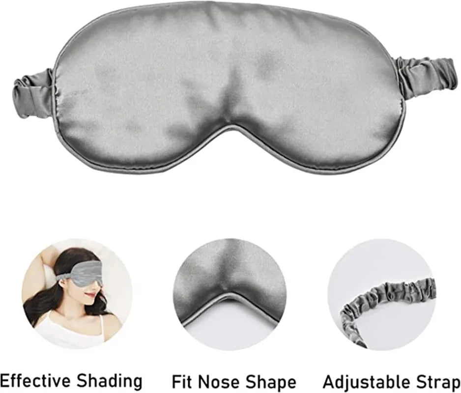 Imitated Silk Eye Patch Shading Sleep Eye Mask Eyepatch Travel Relax Cover Eyeshade Health Sleeping Shield Soft Eye Care Tools Badiee Stylez
