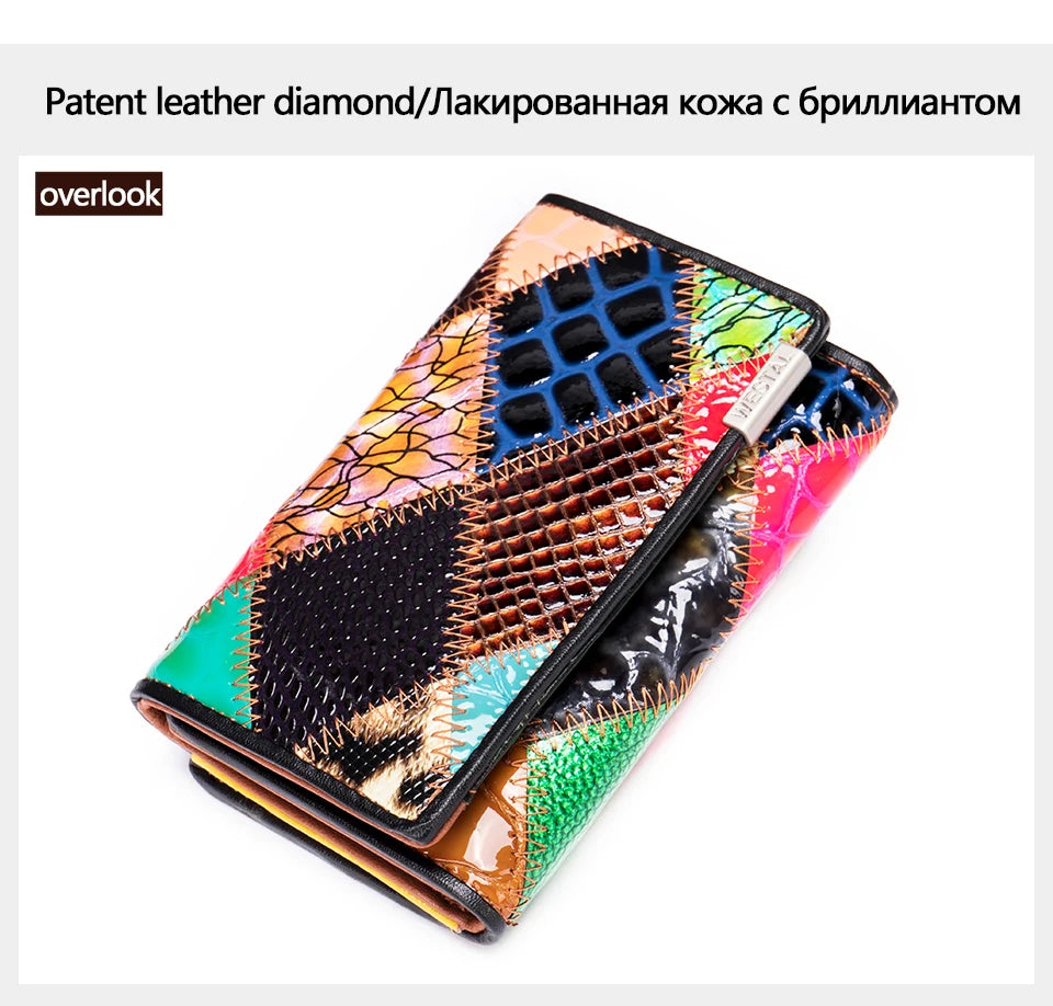 WESTAL Women's Wallet Female Wallet Genuine Leather Purse For Women Crocodile Pattern Design Luxury Brand Lady Clutch Female