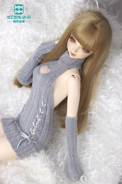 1/4 1/3 BJD clothes DD SD DDL MSD doll fashion hanging neck hanging neck sweater dress Arm sleeve