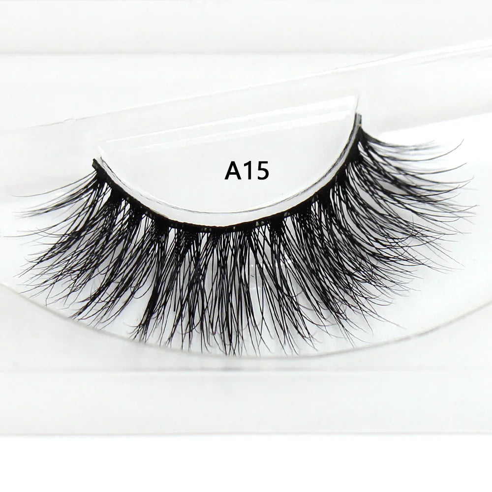 LEHUAMAO False Eyelashes Mink Lashes Natural Thick False Eyelashes Extension Wispy Soft Lashes Makeup Tools D22