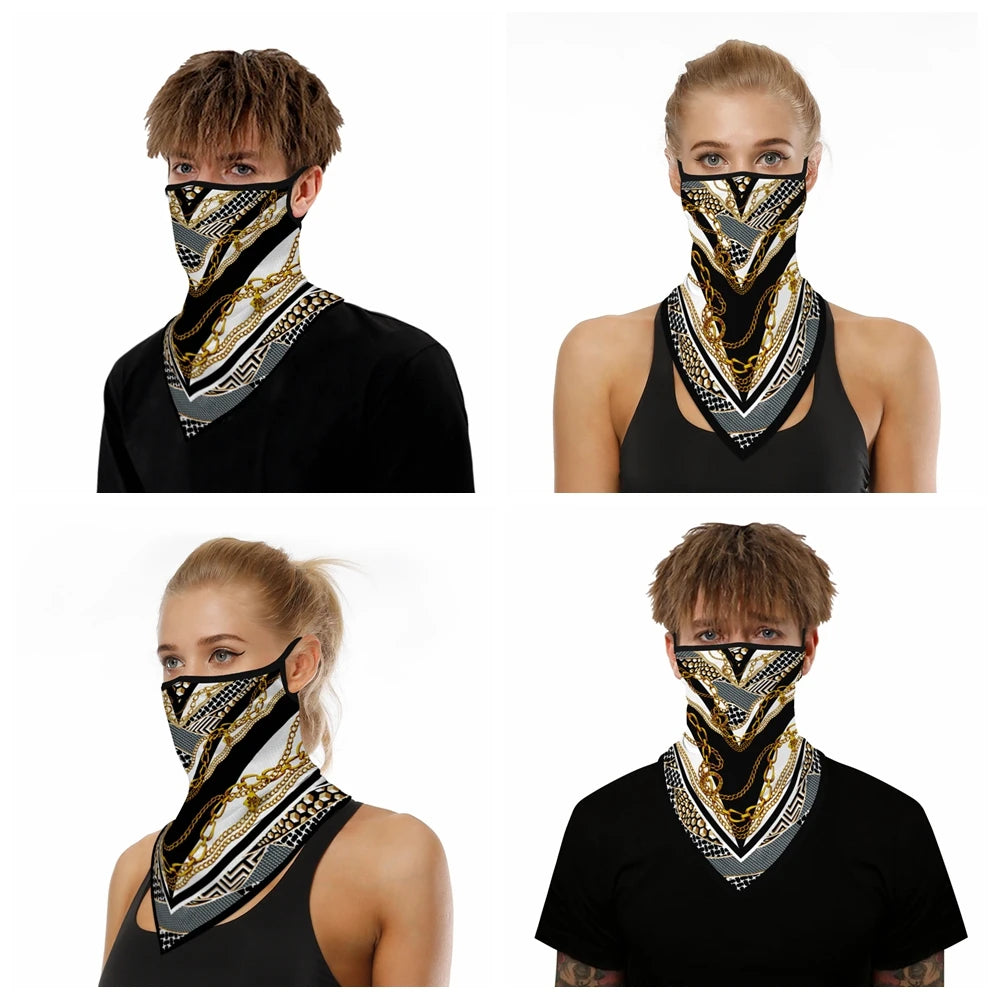 1PC Floral Print Multi-Function Scarf Neck Cover Face Mask Cycling Balaclava Bandana Scarf Cap Headwear Outdoor Sport Accessory