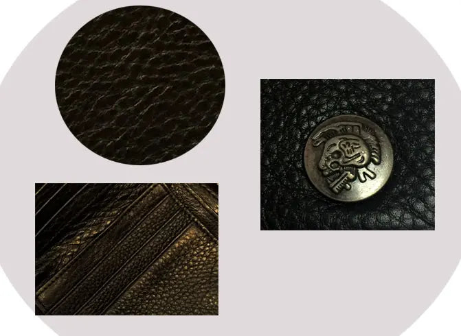 Vintage Genuine leather wallet Men leather long wallet men purse clutch bag male money clips zip around money bag card holder