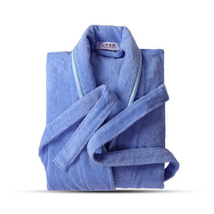100% Cotton Toweling Terry Robe Lovers Soft Bath Robe Men And Women Nightrobe Sleepwear Male Casual Home Bathrobe Hotel Robe 7