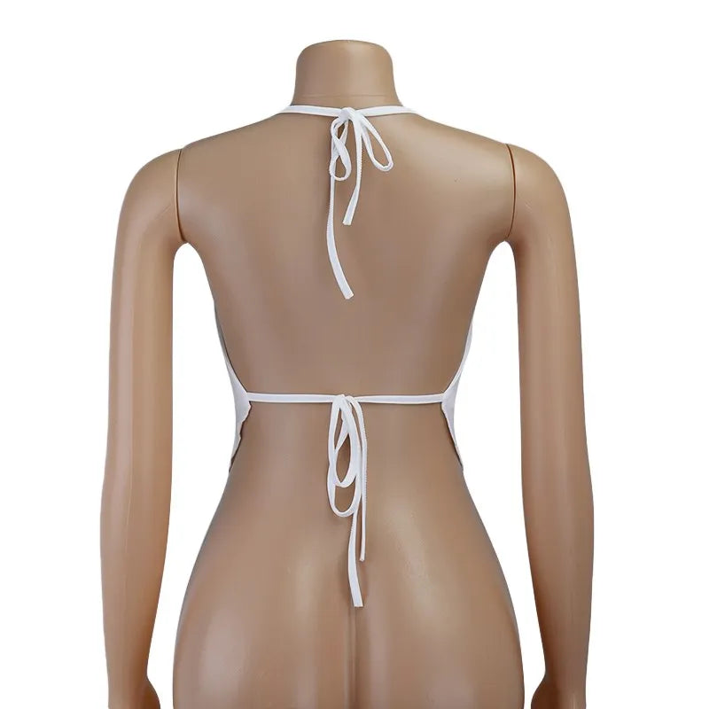 2023 Women Sexy Retro Crop Tops Purple Halter Backless Corset Tops Summer Sleeveless Tie Up Camisoles Wrap Bust Vest Y2k Clothes