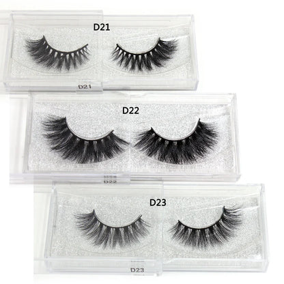 LEHUAMAO False Eyelashes Mink Lashes Natural Thick False Eyelashes Extension Wispy Soft Lashes Makeup Tools D22
