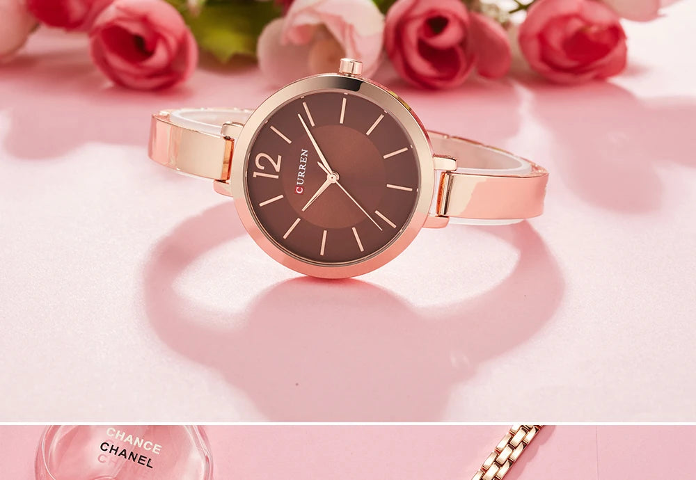 CURREN Watch For Women 9012 Top Brand Luxury Quartz Clock Casual Fashion Ladies Wristwatch Lady Clock Relogio Feminino