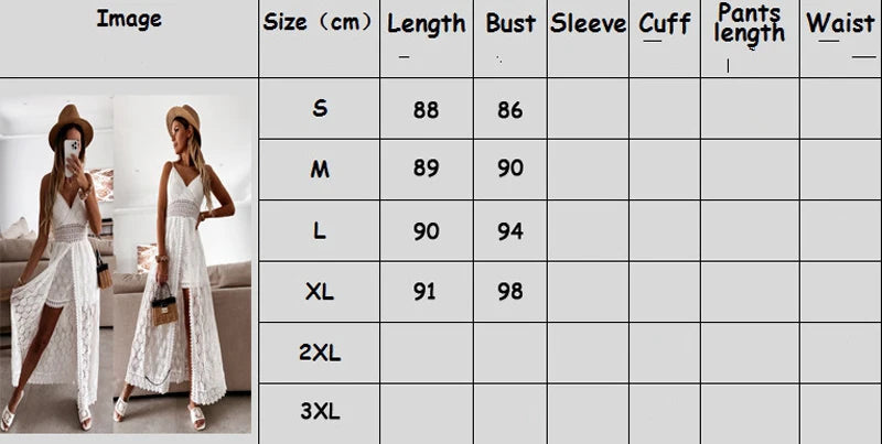 Summer V Neck Solid Color Lace Hollow-Out Sleeveless Sling Party Wear High Waist Rompers Holiday Casual White Women's Jumpsuit