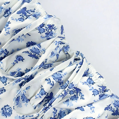 Summer Women Puff Sleeve Floral Printed Dress,Long Dresses,Woman Clothing,Dress Women,Women's Elegant Dresses,Sexy Costume Women