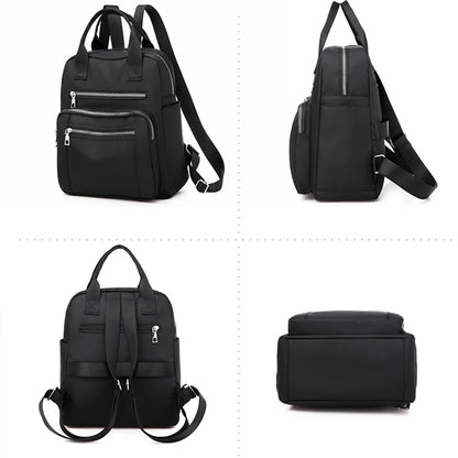 Women Backpack Travel Casual Waterproof Oxford Shoulder Bags Female Large Capacity Handbag Rucksack Black Purse School Pack