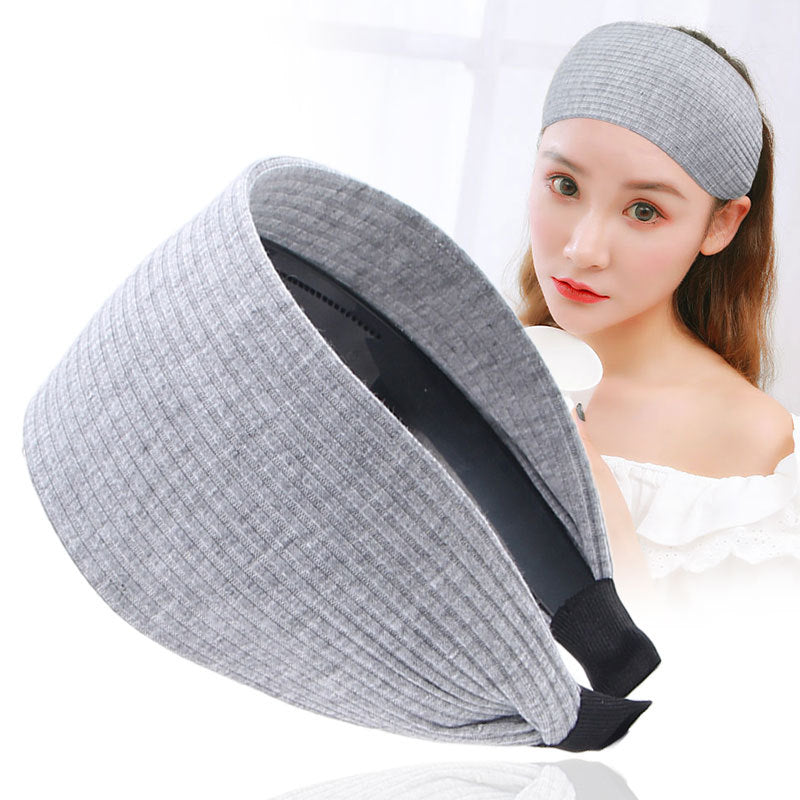 Wide-Brimmed Non-Slip Headband Women's Short Hair Simple Hair Clip Cover Gray Hair Fashion Temperament Hair Pressing Headwear