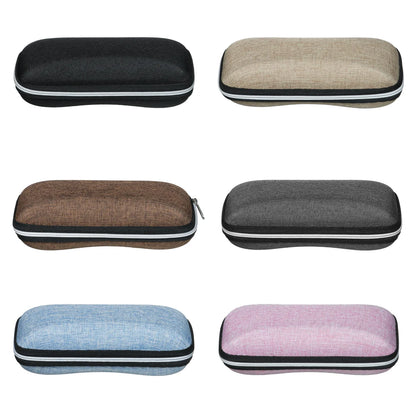 1 Pcs Zipper Closure Sunglasses Hard Box Eyewear Case Simple Style Portable EVA Reading Glasses Protective Box Unisex Travel
