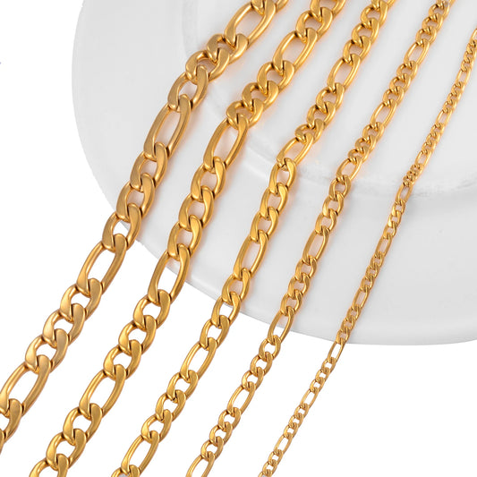 Gold Color Figaro Chain Popular Men And Women Hip Hop Necklace High Quality Fashion Accessories