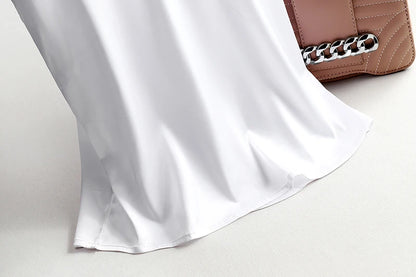 Spaghetti Strap Top Women Halter V Neck Basic White Cami Sleeveless Satin Silk Tank Tops Women'S Summer 2025 Camisole