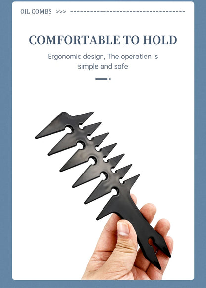 Men Oil Head Comb Hairdresser Haircut Wide Tooth Fork Comb Two-side Tooth Design Detangling Comb Salon Barber Hairdressing Tools