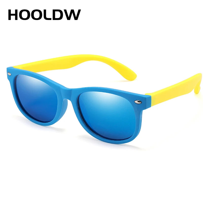 HOOLDW New Kids Sunglasses Children Polarized Sun Glasses Boys Girls Glasses Silicone Flexible Safety Baby Shades UV400 Eyewear