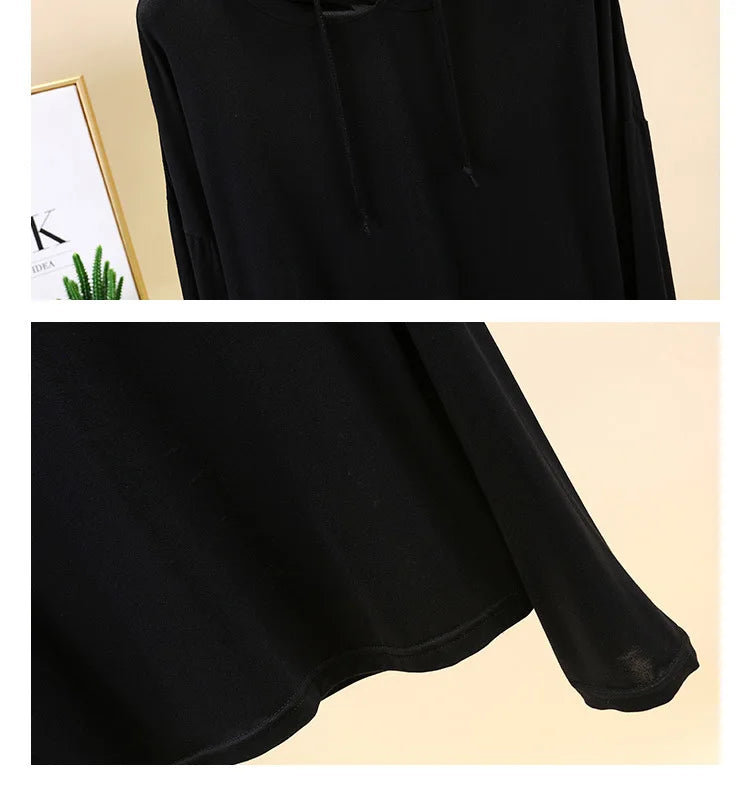 Modal Hoodies Solid Basic Tshirt Bottoming Sweatshirts All match Spring Autum Summer Casual street wear