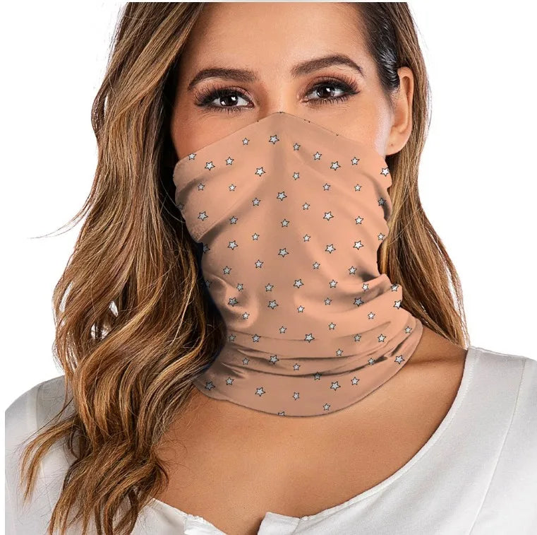 3D digital printed women's outdoor Bandana Breathable Face Scarf Fishing Cycling Sport Elastic Tube Neck Gaiter headband scarf