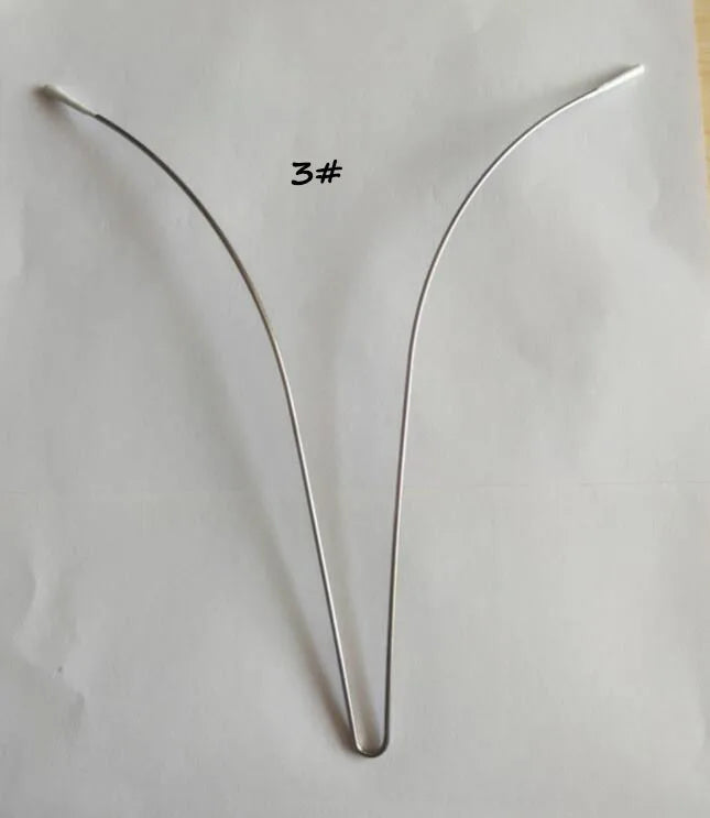 Wholesale High Quality Large Size V Shape Steel Ring Wedding Dress Swimwear Evening Dress Bra Accessory Underwear Steel Ring NO.3 10pcs