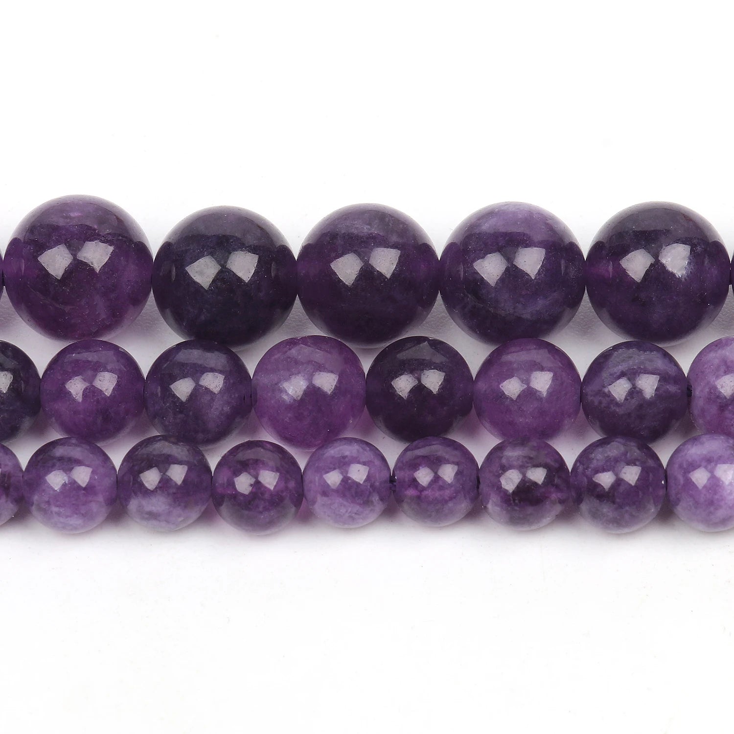 Natural Amethyst Stone Beads 6/8/10mm Round Shape Crystal Loose Spacer Beads For Jewelry Making Diy Bracelet Necklace 15inch