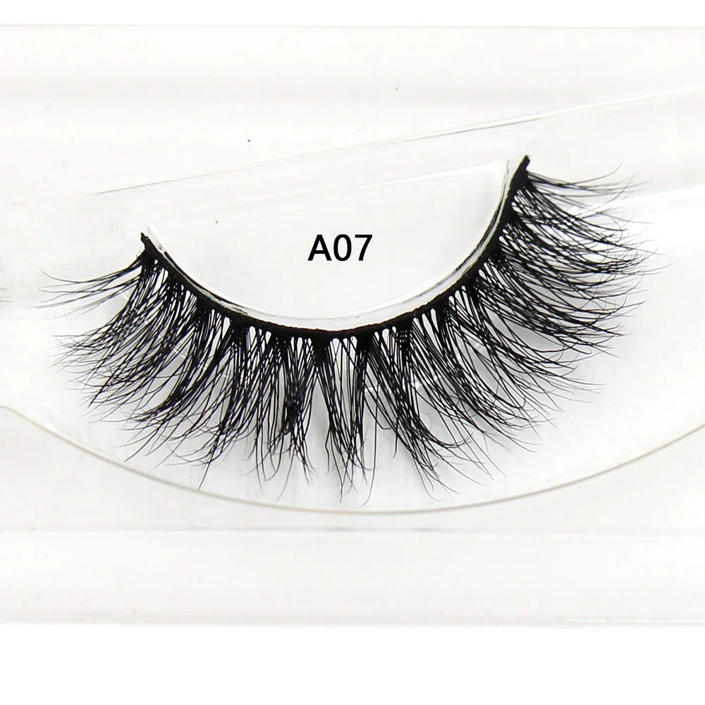 LEHUAMAO False Eyelashes Mink Lashes Natural Thick False Eyelashes Extension Wispy Soft Lashes Makeup Tools D22
