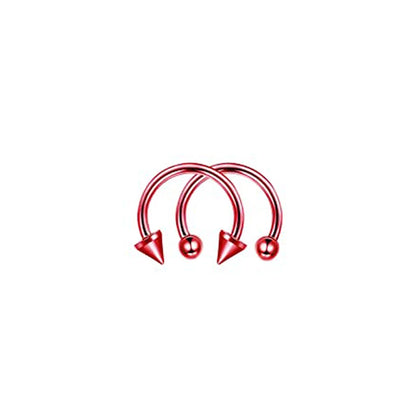 2pcs Stainless Steel Nose Hoop Ring Septum Rings Lip Studs Nostril Earrings Circular Tragus Ear Piercing Horseshoe Body Jewelry Badiee Stylez