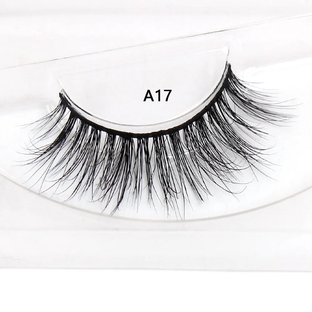 LEHUAMAO False Eyelashes Mink Lashes Natural Thick False Eyelashes Extension Wispy Soft Lashes Makeup Tools D22